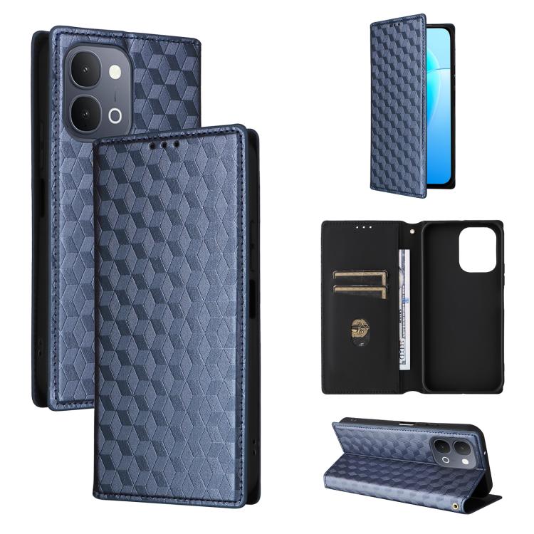 Cubic Grid Texture Flip Leather Phone Case, For vivo iQOO Z11S / V80 Lite SEA, For vivo S2 5G / V80 Lite 5G, For vivo Y05e 4G / T5e 4G, For vivo X300 E 5G, For vivo iQOO Z11 5G / T5 Pro 5G / Y500 4G, For vivo Y600 Turbo 5G, For vivo X300 FE / S50 Pro m...