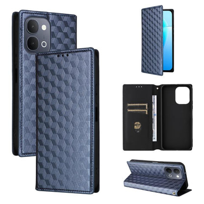 Cubic Grid Texture Flip Leather Phone Case, For vivo iQOO Z11S / V80 Lite SEA, For vivo S2 5G / V80 Lite 5G, For vivo Y05e 4G / T5e 4G, For vivo X300 E 5G, For vivo iQOO Z11 5G / T5 Pro 5G / Y500 4G, For vivo Y600 Turbo 5G, For vivo X300 FE / S50 Pro m...