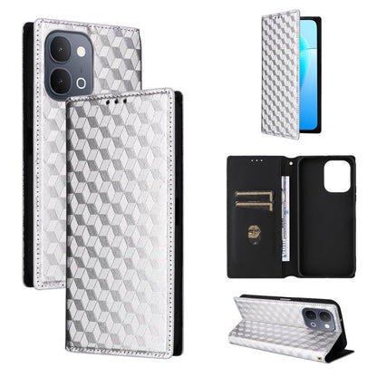 Cubic Grid Texture Flip Leather Phone Case, For vivo iQOO Z11S / V80 Lite SEA, For vivo S2 5G / V80 Lite 5G, For vivo Y05e 4G / T5e 4G, For vivo X300 E 5G, For vivo iQOO Z11 5G / T5 Pro 5G / Y500 4G, For vivo Y600 Turbo 5G, For vivo X300 FE / S50 Pro m...