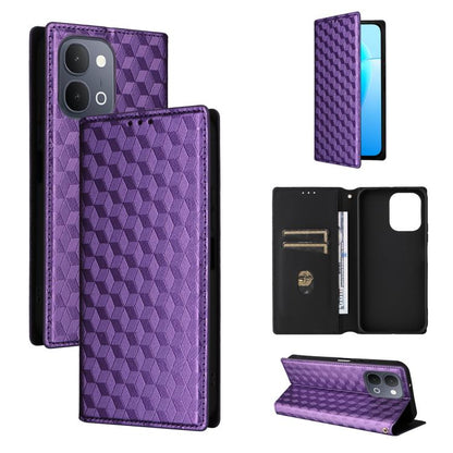 Cubic Grid Texture Flip Leather Phone Case, For vivo iQOO Z11S / V80 Lite SEA, For vivo S2 5G / V80 Lite 5G, For vivo Y05e 4G / T5e 4G, For vivo X300 E 5G, For vivo iQOO Z11 5G / T5 Pro 5G / Y500 4G, For vivo Y600 Turbo 5G, For vivo X300 FE / S50 Pro m...