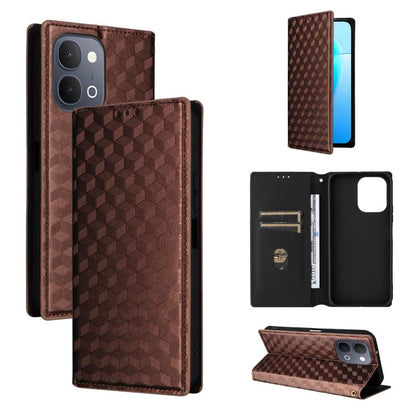 Cubic Grid Texture Flip Leather Phone Case, For vivo iQOO Z11S / V80 Lite SEA, For vivo S2 5G / V80 Lite 5G, For vivo Y05e 4G / T5e 4G, For vivo X300 E 5G, For vivo iQOO Z11 5G / T5 Pro 5G / Y500 4G, For vivo Y600 Turbo 5G, For vivo X300 FE / S50 Pro m...
