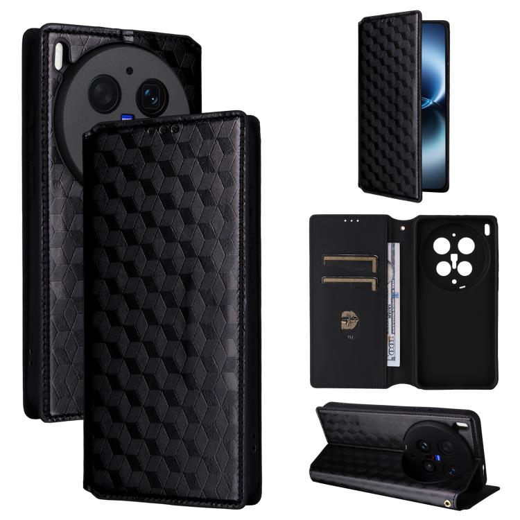 Cubic Grid Texture Flip Leather Phone Case, For vivo iQOO Z11S / V80 Lite SEA, For vivo S2 5G / V80 Lite 5G, For vivo Y05e 4G / T5e 4G, For vivo X300 E 5G, For vivo iQOO Z11 5G / T5 Pro 5G / Y500 4G, For vivo Y600 Turbo 5G, For vivo X300 FE / S50 Pro m...