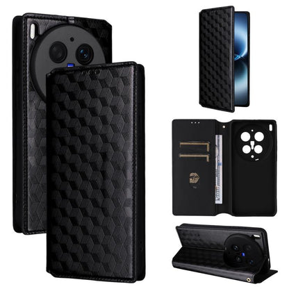 Cubic Grid Texture Flip Leather Phone Case, For vivo iQOO Z11S / V80 Lite SEA, For vivo S2 5G / V80 Lite 5G, For vivo Y05e 4G / T5e 4G, For vivo X300 E 5G, For vivo iQOO Z11 5G / T5 Pro 5G / Y500 4G, For vivo Y600 Turbo 5G, For vivo X300 FE / S50 Pro m...