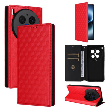 Cubic Grid Texture Flip Leather Phone Case, For vivo iQOO Z11S / V80 Lite SEA, For vivo S2 5G / V80 Lite 5G, For vivo Y05e 4G / T5e 4G, For vivo X300 E 5G, For vivo iQOO Z11 5G / T5 Pro 5G / Y500 4G, For vivo Y600 Turbo 5G, For vivo X300 FE / S50 Pro m...