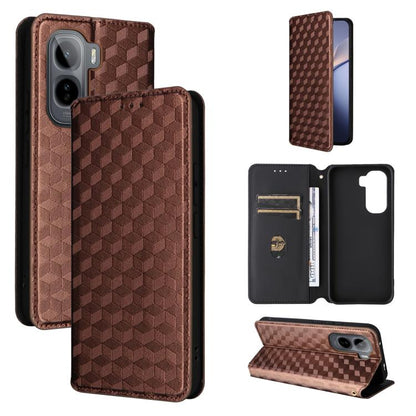 Cubic Grid Texture Flip Leather Phone Case, For vivo iQOO Z11S / V80 Lite SEA, For vivo S2 5G / V80 Lite 5G, For vivo Y05e 4G / T5e 4G, For vivo X300 E 5G, For vivo iQOO Z11 5G / T5 Pro 5G / Y500 4G, For vivo Y600 Turbo 5G, For vivo X300 FE / S50 Pro m...