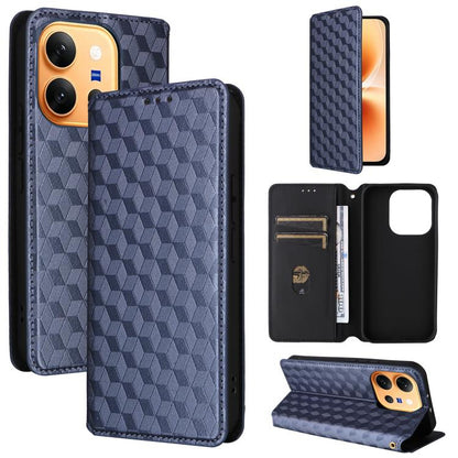 Cubic Grid Texture Flip Leather Phone Case, For vivo iQOO Z11S / V80 Lite SEA, For vivo S2 5G / V80 Lite 5G, For vivo Y05e 4G / T5e 4G, For vivo X300 E 5G, For vivo iQOO Z11 5G / T5 Pro 5G / Y500 4G, For vivo Y600 Turbo 5G, For vivo X300 FE / S50 Pro m...