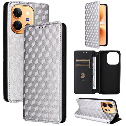 Cubic Grid Texture Flip Leather Phone Case, For vivo iQOO Z11S / V80 Lite SEA, For vivo S2 5G / V80 Lite 5G, For vivo Y05e 4G / T5e 4G, For vivo X300 E 5G, For vivo iQOO Z11 5G / T5 Pro 5G / Y500 4G, For vivo Y600 Turbo 5G, For vivo X300 FE / S50 Pro m...