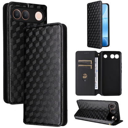 Cubic Grid Texture Flip Leather Phone Case, For vivo iQOO Z11S / V80 Lite SEA, For vivo S2 5G / V80 Lite 5G, For vivo Y05e 4G / T5e 4G, For vivo X300 E 5G, For vivo iQOO Z11 5G / T5 Pro 5G / Y500 4G, For vivo Y600 Turbo 5G, For vivo X300 FE / S50 Pro m...