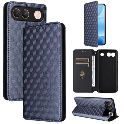 Cubic Grid Texture Flip Leather Phone Case, For vivo iQOO Z11S / V80 Lite SEA, For vivo S2 5G / V80 Lite 5G, For vivo Y05e 4G / T5e 4G, For vivo X300 E 5G, For vivo iQOO Z11 5G / T5 Pro 5G / Y500 4G, For vivo Y600 Turbo 5G, For vivo X300 FE / S50 Pro m...