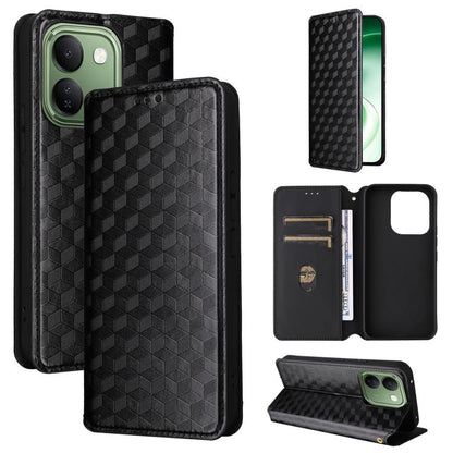 Cubic Grid Texture Flip Leather Phone Case, For vivo iQOO Z11S / V80 Lite SEA, For vivo S2 5G / V80 Lite 5G, For vivo Y05e 4G / T5e 4G, For vivo X300 E 5G, For vivo iQOO Z11 5G / T5 Pro 5G / Y500 4G, For vivo Y600 Turbo 5G, For vivo X300 FE / S50 Pro m...