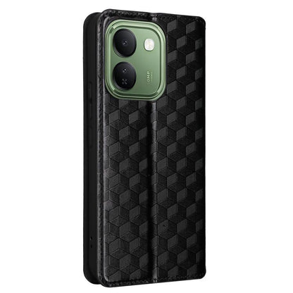 Cubic Grid Texture Flip Leather Phone Case, For vivo iQOO Z11S / V80 Lite SEA, For vivo S2 5G / V80 Lite 5G, For vivo Y05e 4G / T5e 4G, For vivo X300 E 5G, For vivo iQOO Z11 5G / T5 Pro 5G / Y500 4G, For vivo Y600 Turbo 5G, For vivo X300 FE / S50 Pro m...