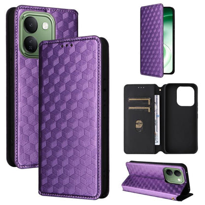 Cubic Grid Texture Flip Leather Phone Case, For vivo iQOO Z11S / V80 Lite SEA, For vivo S2 5G / V80 Lite 5G, For vivo Y05e 4G / T5e 4G, For vivo X300 E 5G, For vivo iQOO Z11 5G / T5 Pro 5G / Y500 4G, For vivo Y600 Turbo 5G, For vivo X300 FE / S50 Pro m...