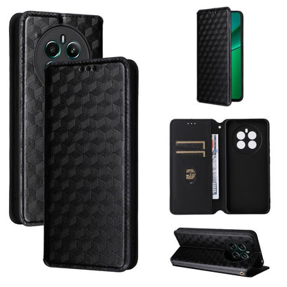 Cubic Grid Texture Flip Leather Phone Case, For Realme 12 5G / 12x 5G, For Realme Narzo 70 Pro 5G / 12+ 5G, For Realme 12 Pro 5G / 12, For Realme 12+ 5G, For Realme Note 50 4G / C5, For Realme 11 4G Global, For Realme 11 5G Global / 11X 5G             ...