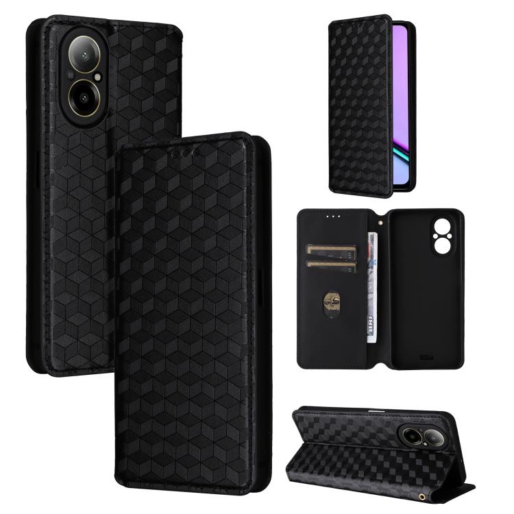 Cubic Grid Texture Flip Leather Phone Case, For Realme 14X 5G Malay / V70 / V70s, For Realme 14 5G Global, For Realme P3 Ultra 5G, For Realme 14 Pro Lite 5G, For Realme Neo7x 5G / P3 5G, For Realme P3 Pro 5G, For Realme 14 Pro+ 5G, For Realme 14 Pro 5G...