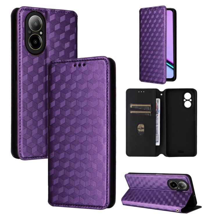 Cubic Grid Texture Flip Leather Phone Case, For Realme 14X 5G Malay / V70 / V70s, For Realme 14 5G Global, For Realme P3 Ultra 5G, For Realme 14 Pro Lite 5G, For Realme Neo7x 5G / P3 5G, For Realme P3 Pro 5G, For Realme 14 Pro+ 5G, For Realme 14 Pro 5G...