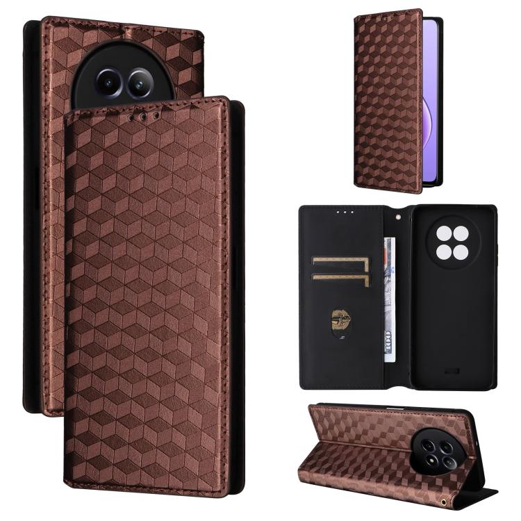 Cubic Grid Texture Flip Leather Phone Case, For Realme 12 5G / 12x 5G, For Realme Narzo 70 Pro 5G / 12+ 5G, For Realme 12 Pro 5G / 12, For Realme 12+ 5G, For Realme Note 50 4G / C5, For Realme 11 4G Global, For Realme 11 5G Global / 11X 5G             ...