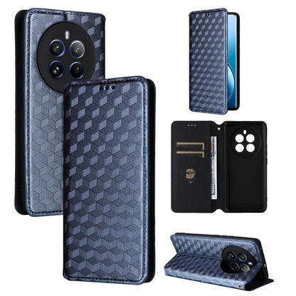 Cubic Grid Texture Flip Leather Phone Case, For Realme 12 5G / 12x 5G, For Realme Narzo 70 Pro 5G / 12+ 5G, For Realme 12 Pro 5G / 12, For Realme 12+ 5G, For Realme Note 50 4G / C5, For Realme 11 4G Global, For Realme 11 5G Global / 11X 5G             ...