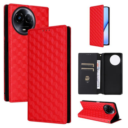 Cubic Grid Texture Flip Leather Phone Case, For Realme 12 5G / 12x 5G, For Realme Narzo 70 Pro 5G / 12+ 5G, For Realme 12 Pro 5G / 12, For Realme 12+ 5G, For Realme Note 50 4G / C5, For Realme 11 4G Global, For Realme 11 5G Global / 11X 5G             ...