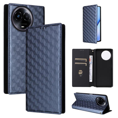 Cubic Grid Texture Flip Leather Phone Case, For Realme 12 5G / 12x 5G, For Realme Narzo 70 Pro 5G / 12+ 5G, For Realme 12 Pro 5G / 12, For Realme 12+ 5G, For Realme Note 50 4G / C5, For Realme 11 4G Global, For Realme 11 5G Global / 11X 5G             ...