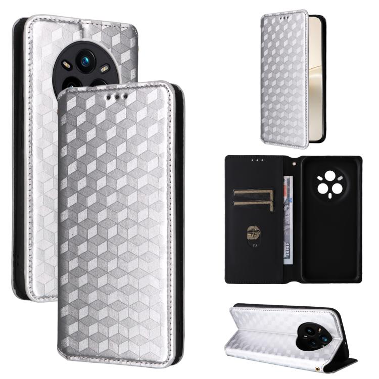 Cubic Grid Texture Flip Leather Phone Case, For Realme 14X 5G Malay / V70 / V70s, For Realme 14 5G Global, For Realme P3 Ultra 5G, For Realme 14 Pro Lite 5G, For Realme Neo7x 5G / P3 5G, For Realme P3 Pro 5G, For Realme 14 Pro+ 5G, For Realme 14 Pro 5G...
