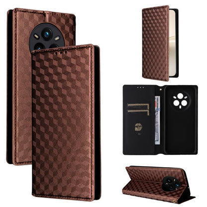 Cubic Grid Texture Flip Leather Phone Case, For Realme 14X 5G Malay / V70 / V70s, For Realme 14 5G Global, For Realme P3 Ultra 5G, For Realme 14 Pro Lite 5G, For Realme Neo7x 5G / P3 5G, For Realme P3 Pro 5G, For Realme 14 Pro+ 5G, For Realme 14 Pro 5G...