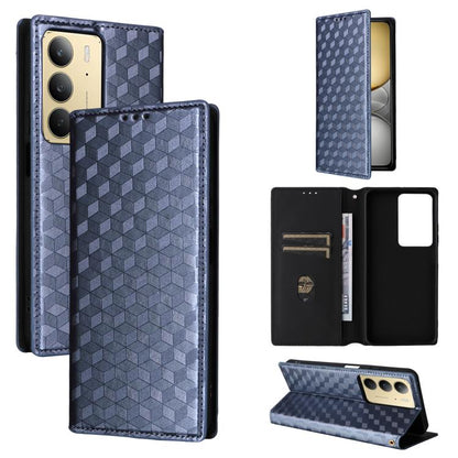 Cubic Grid Texture Flip Leather Phone Case, For Realme 14X 5G Malay / V70 / V70s, For Realme 14 5G Global, For Realme P3 Ultra 5G, For Realme 14 Pro Lite 5G, For Realme Neo7x 5G / P3 5G, For Realme P3 Pro 5G, For Realme 14 Pro+ 5G, For Realme 14 Pro 5G...