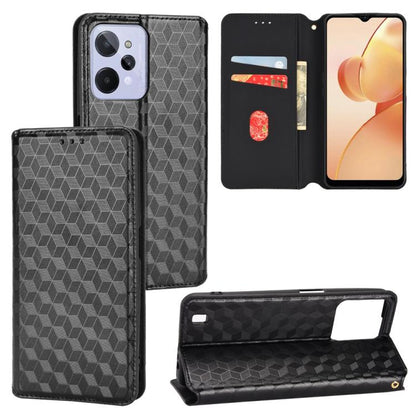 Cubic Grid Texture Flip Leather Phone Case, For Realme 12 5G / 12x 5G, For Realme Narzo 70 Pro 5G / 12+ 5G, For Realme 12 Pro 5G / 12, For Realme 12+ 5G, For Realme Note 50 4G / C5, For Realme 11 4G Global, For Realme 11 5G Global / 11X 5G             ...