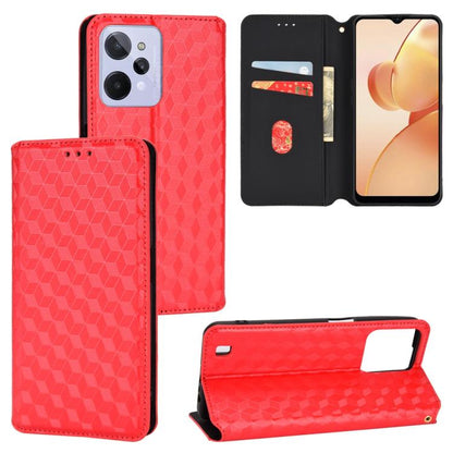Cubic Grid Texture Flip Leather Phone Case, For Realme 12 5G / 12x 5G, For Realme Narzo 70 Pro 5G / 12+ 5G, For Realme 12 Pro 5G / 12, For Realme 12+ 5G, For Realme Note 50 4G / C5, For Realme 11 4G Global, For Realme 11 5G Global / 11X 5G             ...