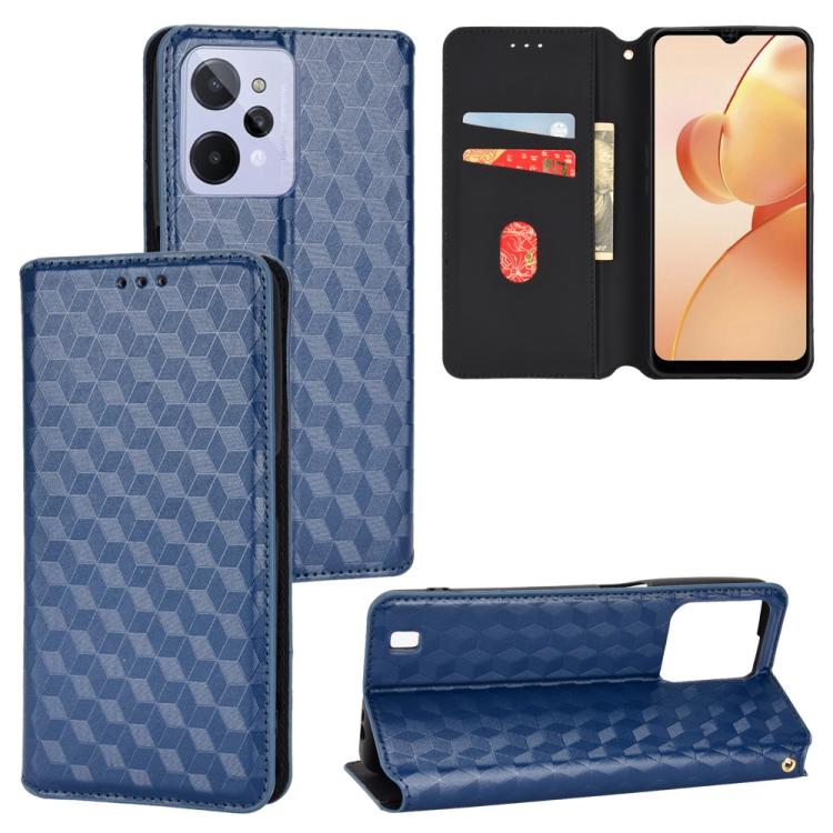 Cubic Grid Texture Flip Leather Phone Case, For Realme 12 5G / 12x 5G, For Realme Narzo 70 Pro 5G / 12+ 5G, For Realme 12 Pro 5G / 12, For Realme 12+ 5G, For Realme Note 50 4G / C5, For Realme 11 4G Global, For Realme 11 5G Global / 11X 5G             ...