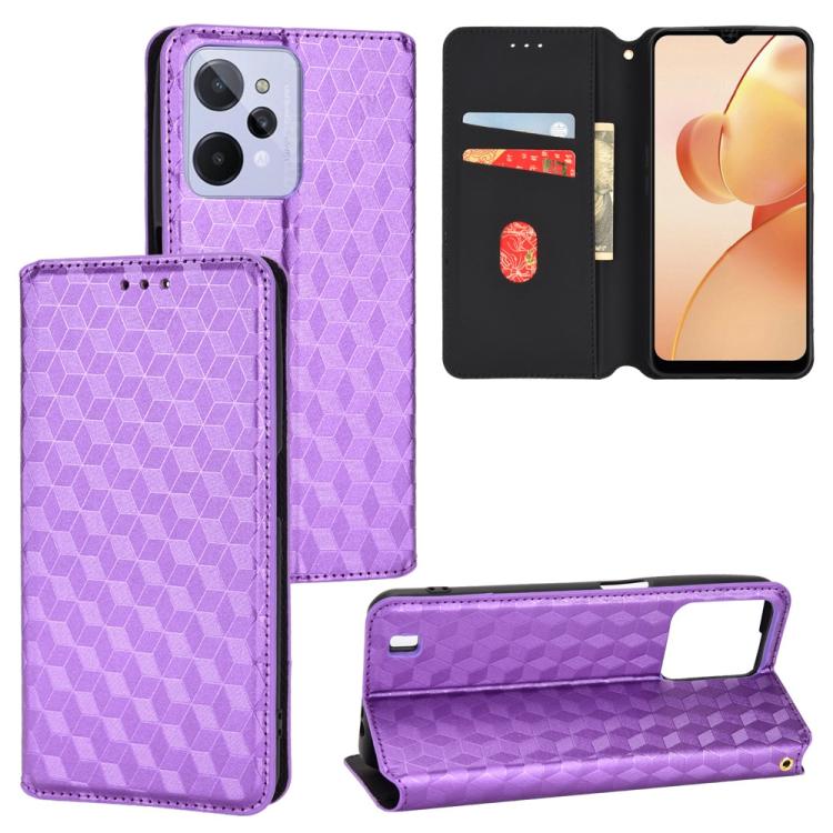 Cubic Grid Texture Flip Leather Phone Case, For Realme 12 5G / 12x 5G, For Realme Narzo 70 Pro 5G / 12+ 5G, For Realme 12 Pro 5G / 12, For Realme 12+ 5G, For Realme Note 50 4G / C5, For Realme 11 4G Global, For Realme 11 5G Global / 11X 5G             ...