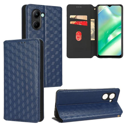 Cubic Grid Texture Flip Leather Phone Case, For Realme 12 5G / 12x 5G, For Realme Narzo 70 Pro 5G / 12+ 5G, For Realme 12 Pro 5G / 12, For Realme 12+ 5G, For Realme Note 50 4G / C5, For Realme 11 4G Global, For Realme 11 5G Global / 11X 5G             ...