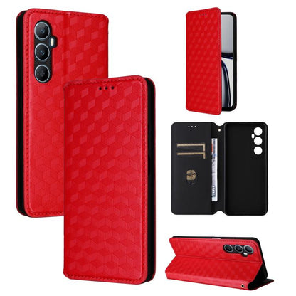 Cubic Grid Texture Flip Leather Phone Case, For Realme 12 5G / 12x 5G, For Realme Narzo 70 Pro 5G / 12+ 5G, For Realme 12 Pro 5G / 12, For Realme 12+ 5G, For Realme Note 50 4G / C5, For Realme 11 4G Global, For Realme 11 5G Global / 11X 5G             ...