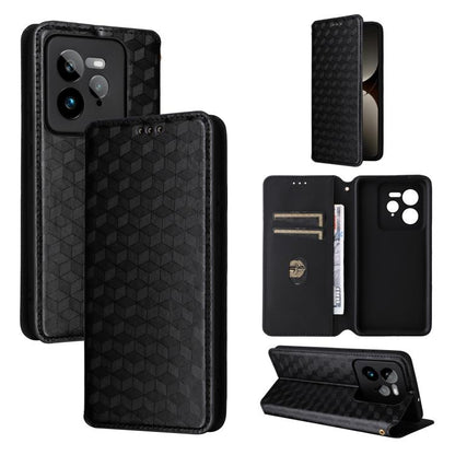 Cubic Grid Texture Flip Leather Phone Case, For Realme 14X 5G Malay / V70 / V70s, For Realme 14 5G Global, For Realme P3 Ultra 5G, For Realme 14 Pro Lite 5G, For Realme Neo7x 5G / P3 5G, For Realme P3 Pro 5G, For Realme 14 Pro+ 5G, For Realme 14 Pro 5G...