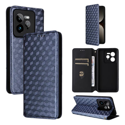 Cubic Grid Texture Flip Leather Phone Case, For Realme 14X 5G Malay / V70 / V70s, For Realme 14 5G Global, For Realme P3 Ultra 5G, For Realme 14 Pro Lite 5G, For Realme Neo7x 5G / P3 5G, For Realme P3 Pro 5G, For Realme 14 Pro+ 5G, For Realme 14 Pro 5G...