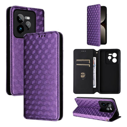 Cubic Grid Texture Flip Leather Phone Case, For Realme 14X 5G Malay / V70 / V70s, For Realme 14 5G Global, For Realme P3 Ultra 5G, For Realme 14 Pro Lite 5G, For Realme Neo7x 5G / P3 5G, For Realme P3 Pro 5G, For Realme 14 Pro+ 5G, For Realme 14 Pro 5G...