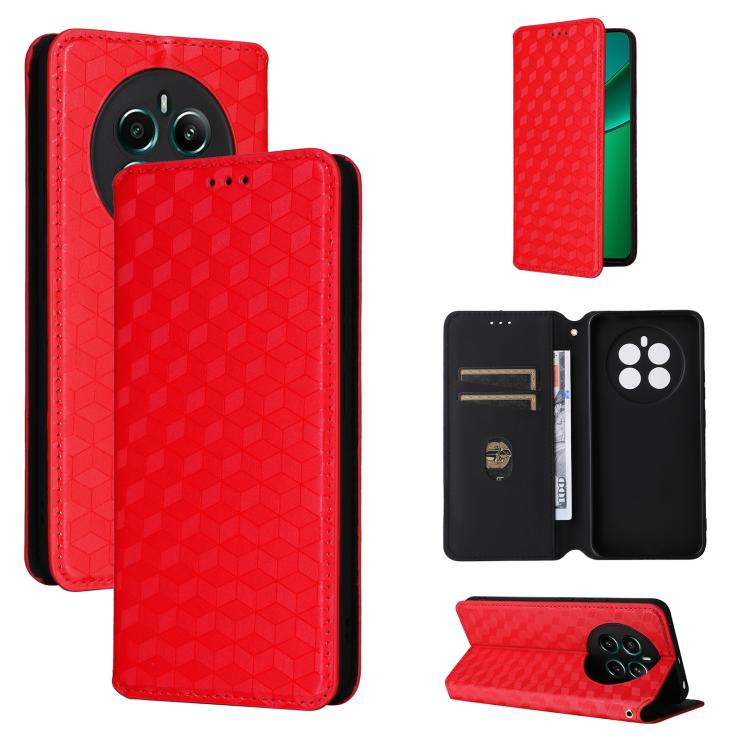 Cubic Grid Texture Flip Leather Phone Case, For Realme 12 5G / 12x 5G, For Realme Narzo 70 Pro 5G / 12+ 5G, For Realme 12 Pro 5G / 12, For Realme 12+ 5G, For Realme Note 50 4G / C5, For Realme 11 4G Global, For Realme 11 5G Global / 11X 5G             ...