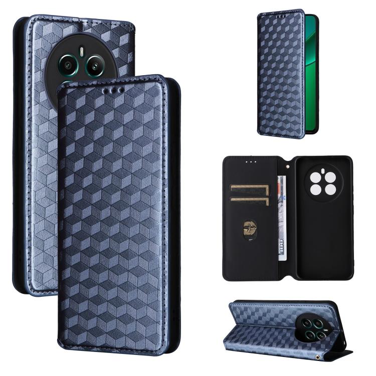 Cubic Grid Texture Flip Leather Phone Case, For Realme 12 5G / 12x 5G, For Realme Narzo 70 Pro 5G / 12+ 5G, For Realme 12 Pro 5G / 12, For Realme 12+ 5G, For Realme Note 50 4G / C5, For Realme 11 4G Global, For Realme 11 5G Global / 11X 5G             ...