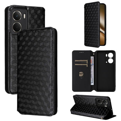 Cubic Grid Texture Flip Leather Phone Case, For Realme 14X 5G Malay / V70 / V70s, For Realme 14 5G Global, For Realme P3 Ultra 5G, For Realme 14 Pro Lite 5G, For Realme Neo7x 5G / P3 5G, For Realme P3 Pro 5G, For Realme 14 Pro+ 5G, For Realme 14 Pro 5G...