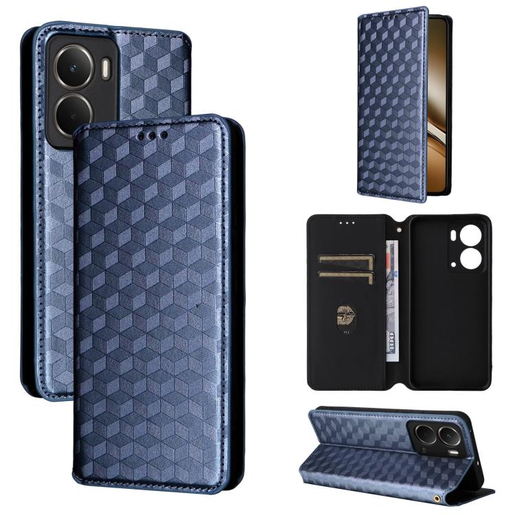 Cubic Grid Texture Flip Leather Phone Case, For Realme 14X 5G Malay / V70 / V70s, For Realme 14 5G Global, For Realme P3 Ultra 5G, For Realme 14 Pro Lite 5G, For Realme Neo7x 5G / P3 5G, For Realme P3 Pro 5G, For Realme 14 Pro+ 5G, For Realme 14 Pro 5G...