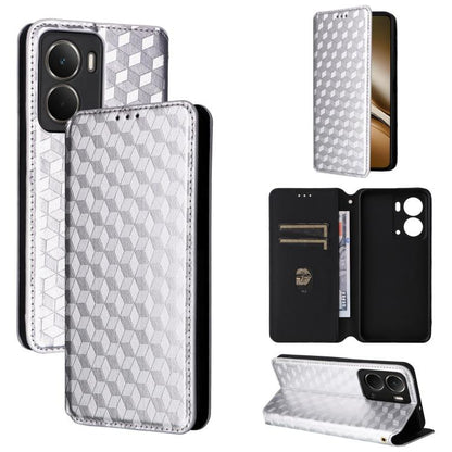 Cubic Grid Texture Flip Leather Phone Case, For Realme 14X 5G Malay / V70 / V70s, For Realme 14 5G Global, For Realme P3 Ultra 5G, For Realme 14 Pro Lite 5G, For Realme Neo7x 5G / P3 5G, For Realme P3 Pro 5G, For Realme 14 Pro+ 5G, For Realme 14 Pro 5G...