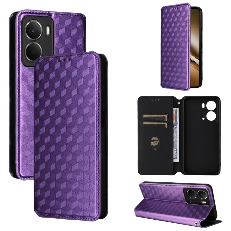 Cubic Grid Texture Flip Leather Phone Case, For Realme 14X 5G Malay / V70 / V70s, For Realme 14 5G Global, For Realme P3 Ultra 5G, For Realme 14 Pro Lite 5G, For Realme Neo7x 5G / P3 5G, For Realme P3 Pro 5G, For Realme 14 Pro+ 5G, For Realme 14 Pro 5G...