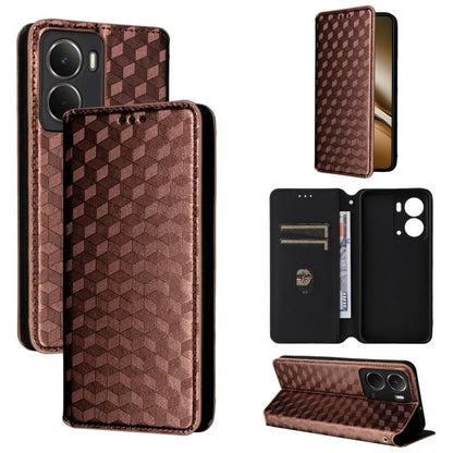 Cubic Grid Texture Flip Leather Phone Case, For Realme 14X 5G Malay / V70 / V70s, For Realme 14 5G Global, For Realme P3 Ultra 5G, For Realme 14 Pro Lite 5G, For Realme Neo7x 5G / P3 5G, For Realme P3 Pro 5G, For Realme 14 Pro+ 5G, For Realme 14 Pro 5G...