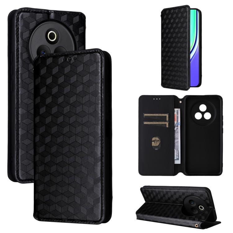 Cubic Grid Texture Flip Leather Phone Case, For Realme 14X 5G Malay / V70 / V70s, For Realme 14 5G Global, For Realme P3 Ultra 5G, For Realme 14 Pro Lite 5G, For Realme Neo7x 5G / P3 5G, For Realme P3 Pro 5G, For Realme 14 Pro+ 5G, For Realme 14 Pro 5G...