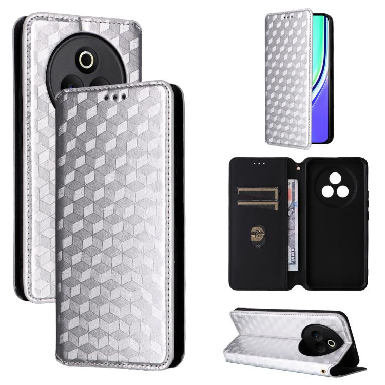 Cubic Grid Texture Flip Leather Phone Case, For Realme 14X 5G Malay / V70 / V70s, For Realme 14 5G Global, For Realme P3 Ultra 5G, For Realme 14 Pro Lite 5G, For Realme Neo7x 5G / P3 5G, For Realme P3 Pro 5G, For Realme 14 Pro+ 5G, For Realme 14 Pro 5G...