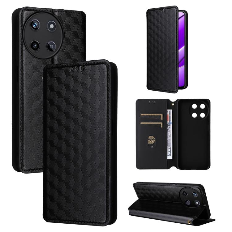 Cubic Grid Texture Flip Leather Phone Case, For Realme 12 5G / 12x 5G, For Realme Narzo 70 Pro 5G / 12+ 5G, For Realme 12 Pro 5G / 12, For Realme 12+ 5G, For Realme Note 50 4G / C5, For Realme 11 4G Global, For Realme 11 5G Global / 11X 5G             ...