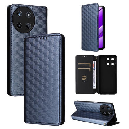 Cubic Grid Texture Flip Leather Phone Case, For Realme 12 5G / 12x 5G, For Realme Narzo 70 Pro 5G / 12+ 5G, For Realme 12 Pro 5G / 12, For Realme 12+ 5G, For Realme Note 50 4G / C5, For Realme 11 4G Global, For Realme 11 5G Global / 11X 5G             ...