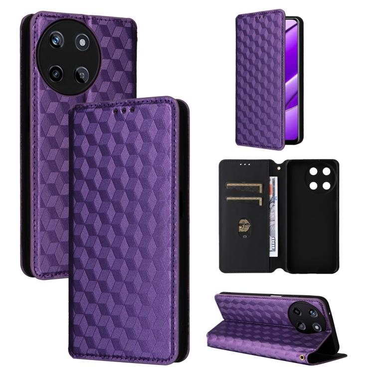 Cubic Grid Texture Flip Leather Phone Case, For Realme 12 5G / 12x 5G, For Realme Narzo 70 Pro 5G / 12+ 5G, For Realme 12 Pro 5G / 12, For Realme 12+ 5G, For Realme Note 50 4G / C5, For Realme 11 4G Global, For Realme 11 5G Global / 11X 5G             ...
