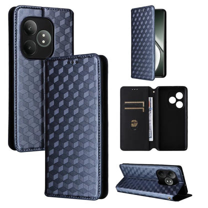 Cubic Grid Texture Flip Leather Phone Case, For Realme 14X 5G Malay / V70 / V70s, For Realme 14 5G Global, For Realme P3 Ultra 5G, For Realme 14 Pro Lite 5G, For Realme Neo7x 5G / P3 5G, For Realme P3 Pro 5G, For Realme 14 Pro+ 5G, For Realme 14 Pro 5G...