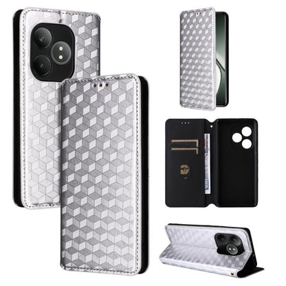 Cubic Grid Texture Flip Leather Phone Case, For Realme 14X 5G Malay / V70 / V70s, For Realme 14 5G Global, For Realme P3 Ultra 5G, For Realme 14 Pro Lite 5G, For Realme Neo7x 5G / P3 5G, For Realme P3 Pro 5G, For Realme 14 Pro+ 5G, For Realme 14 Pro 5G...