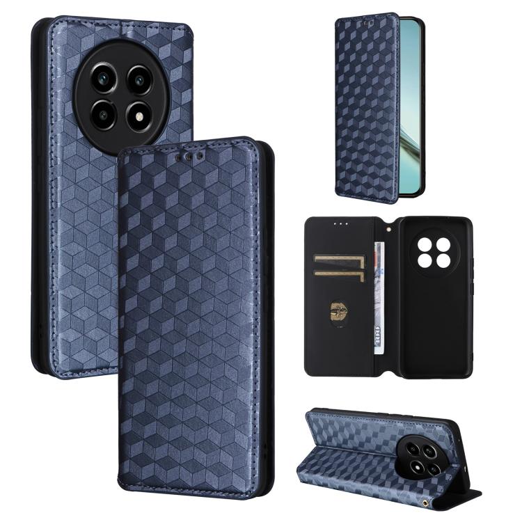 Cubic Grid Texture Flip Leather Phone Case, For Realme 14X 5G Malay / V70 / V70s, For Realme 14 5G Global, For Realme P3 Ultra 5G, For Realme 14 Pro Lite 5G, For Realme Neo7x 5G / P3 5G, For Realme P3 Pro 5G, For Realme 14 Pro+ 5G, For Realme 14 Pro 5G...